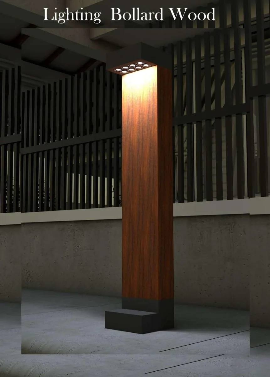Wood Bollard Light — ZLWD-401